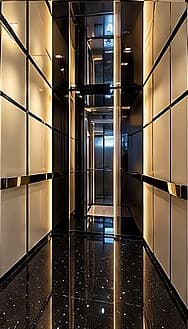 Modern Mirror Finish cabin interior
